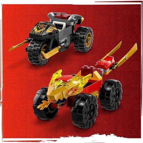LEGO® Ninjago® 71789 Verfolgungsjagd mit Kais Flitzer und Ras' Motorrad