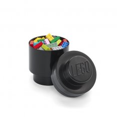 LEGO® Tárolódoboz kerek 123 x 183 mm - fekete