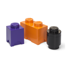 LEGO® Opbergdozen Multi-Pack 3 stuks - paars, zwart, oranje