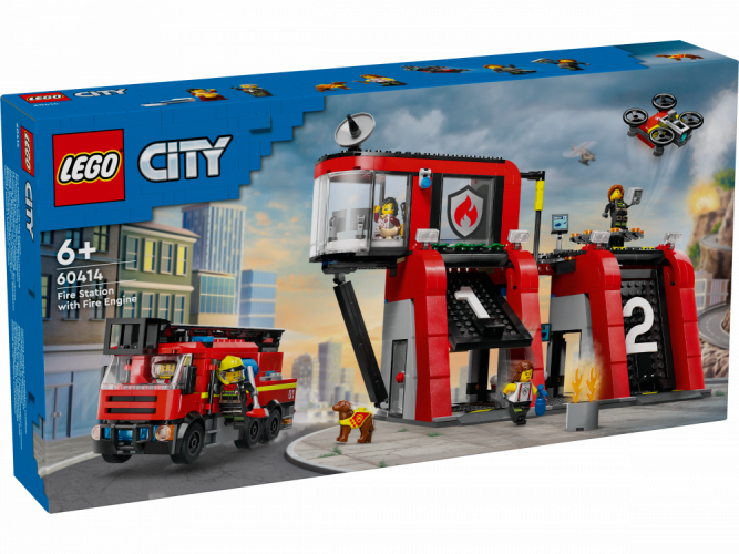 LEGO® City 60414 Stație și camion de pompieri