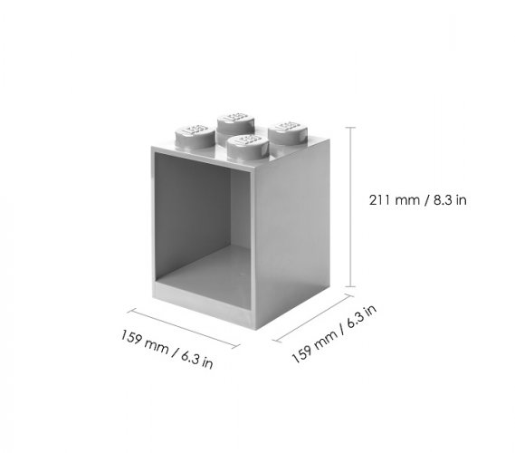 LEGO® Brick étagères suspendues, set de 2 - gris