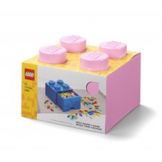 LEGO® Boîte de rangement 4 avec tiroir - rose clair