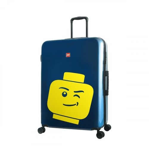 LEGO Luggage ColourBox Minifigure Head 28\" - Bleu marine