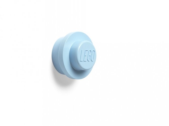 LEGO® colgador de pared, 3 piezas - blanco, azul claro, rosa