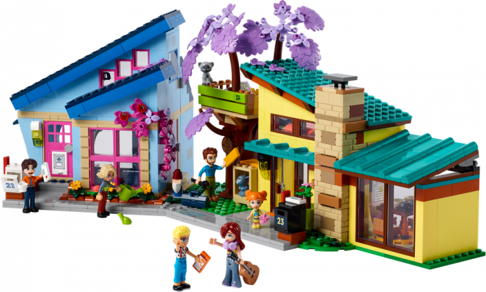 LEGO® Friends 42620 Casele familiale ale lui Olly și Paisley