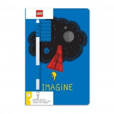 LEGO® Stationery A5-ös jegyzetfüzet kék tollal - Imagine