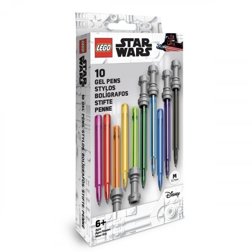 LEGO Star Wars Set di penne gel, spada laser - 10 pezzi