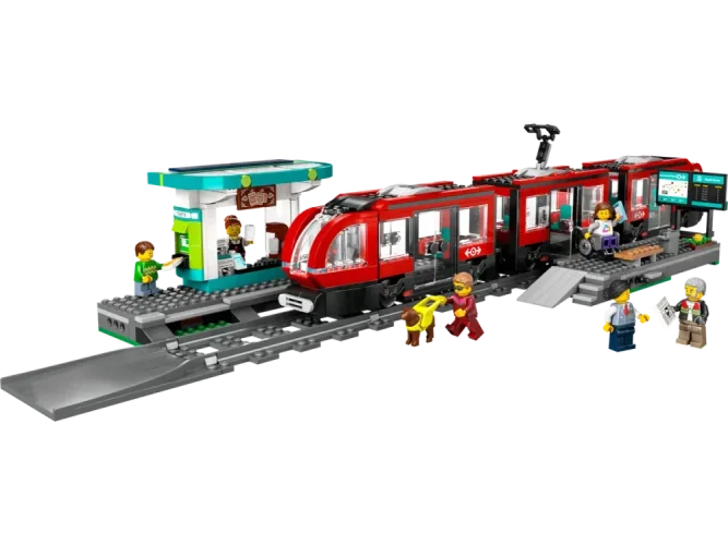 LEGO® City 60423 Straßenbahn mit Haltestelle