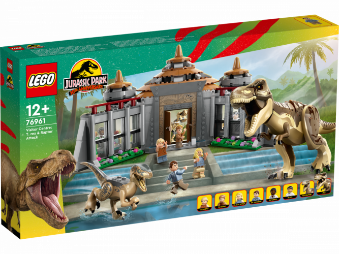 LEGO® Jurassic World™ 76961 Le centre des visiteurs : l’attaque du T. rex et du vélociraptor