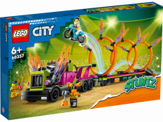 LEGO® City 60357 Camion de cascadorie și provocarea cercurilor de foc
