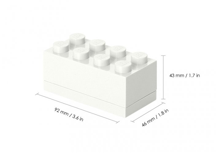 LEGO® Mini Box 46 x 92 x 43 - Weiß