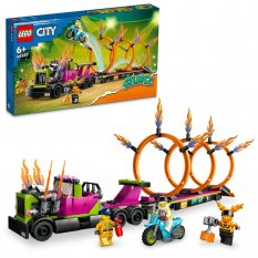 LEGO® City 60357 Camion de cascadorie și provocarea cercurilor de foc