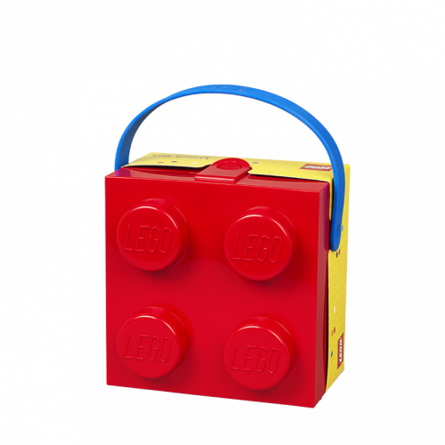 LEGO® doboz fogantyúval - piros