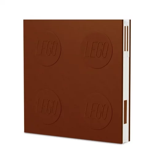 LEGO® Notatnik z długopisem żelowym jako klipem - brązowy