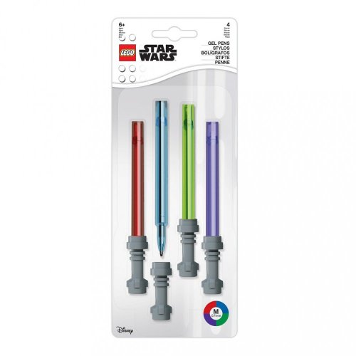 LEGO Star Wars Set di penne gel, spada laser - 4 pezzi