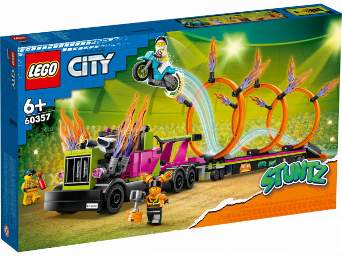 LEGO® City 60357 Wyzwanie kaskaderskie — ciężarówka i ogniste obręcze