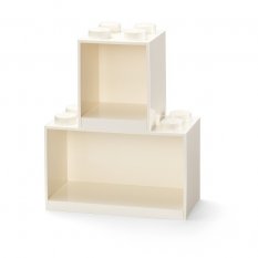 LEGO® Brick hanging shelves, set of 2 - white