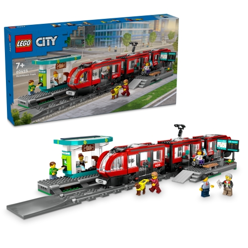 LEGO® City 60423 Straßenbahn mit Haltestelle