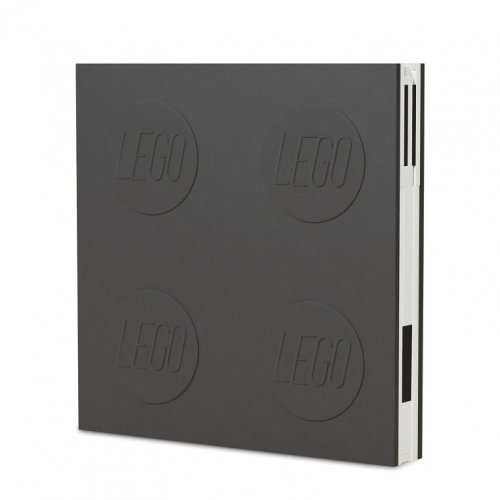 LEGO® Notizbuch mit Gelstift als Clip - schwarz