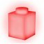 LEGO® Classic Silikónová kocka nočné svetlo - červená