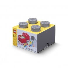 LEGO® Úložný box 4 - tmavo šedá