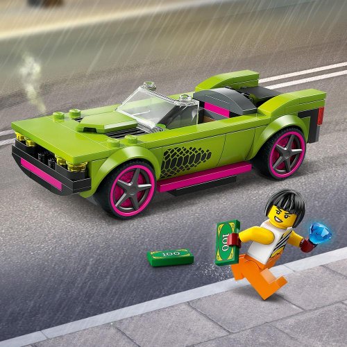LEGO® City 60415 Urmărire cu mașină de poliție și mașină puternică