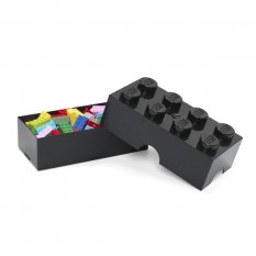 LEGO® box na svačinu 100 x 200 x 75 mm - černá