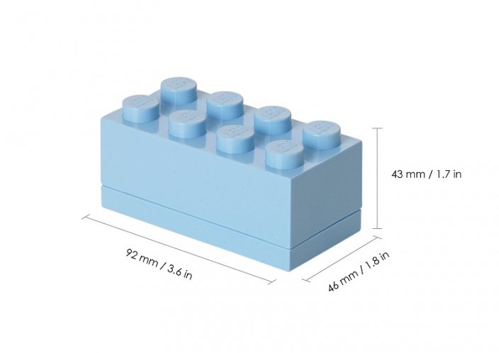 LEGO® Mini Box 46 x 92 x 43 - világoskék