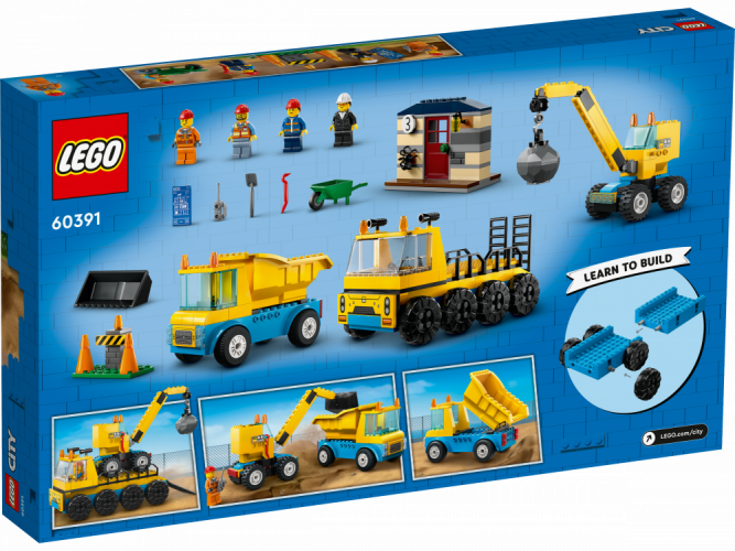 LEGO® City 60391 Baufahrzeuge und Kran mit Abrissbirne
