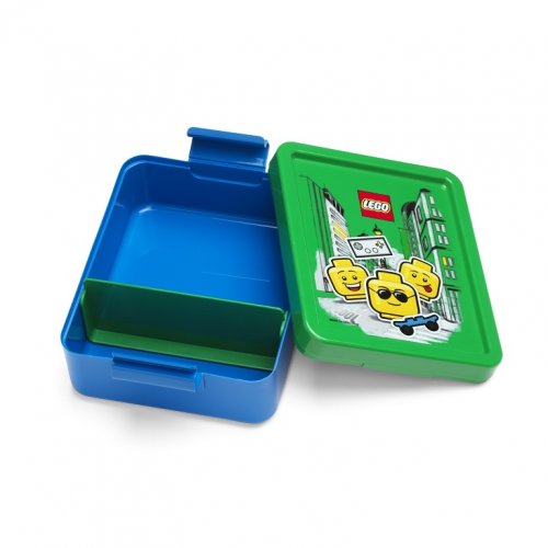 LEGO® ICONIC Boy box na svačinu - modrá/zelená