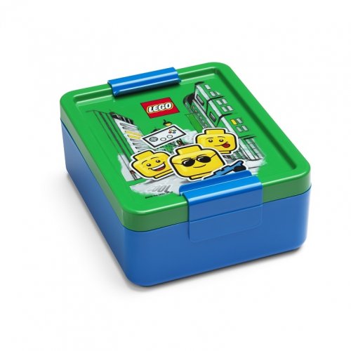 LEGO® ICONIC Boy snack set (butelka i pudełko) - niebieski/zielony