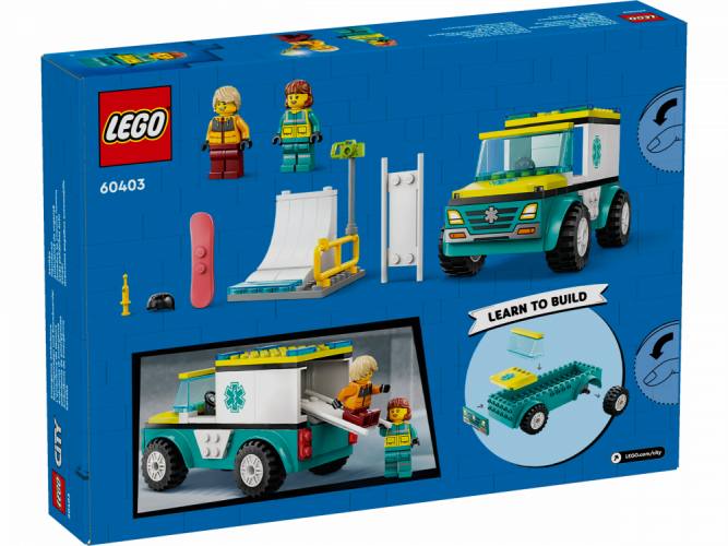 LEGO® City 60403 Ambulanza di emergenza e snowboarder
