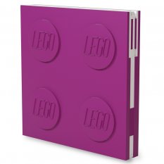 LEGO® Zápisník s gélovým perom ako klipom - fialový