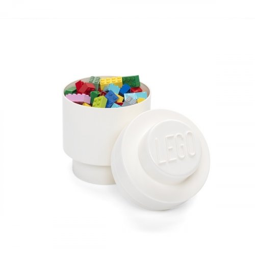 LEGO® Aufbewahrungsbox rund 123 x 183 mm - Weiß