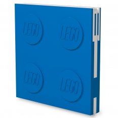 LEGO Notizbuch mit Gelstift als Clip - blau