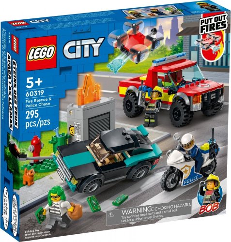 LEGO® City 60319 Brandweer & Politie achtervolging