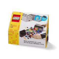 LEGO® naberačka kociek - šedá/čierna, sada 2 kusov
