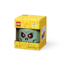LEGO® Pojemnik głowa (rozmiar S) - szkielet - zielony