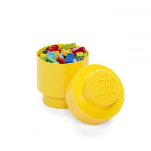 LEGO® Aufbewahrungsbox rund 123 x 183 mm - gelb