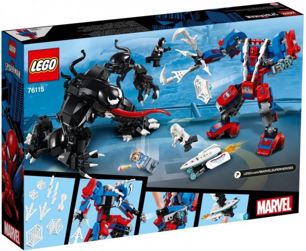 LEGO® Marvel 76115 Mech di Spider-Man vs. Venom - Scatola danneggiata