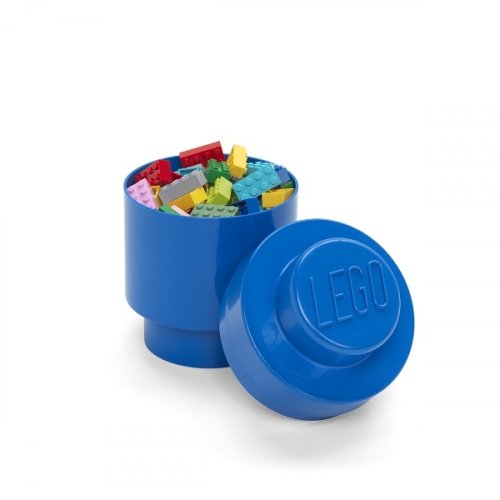 LEGO® Boîte de rangement ronde 123 x 183 mm - bleu