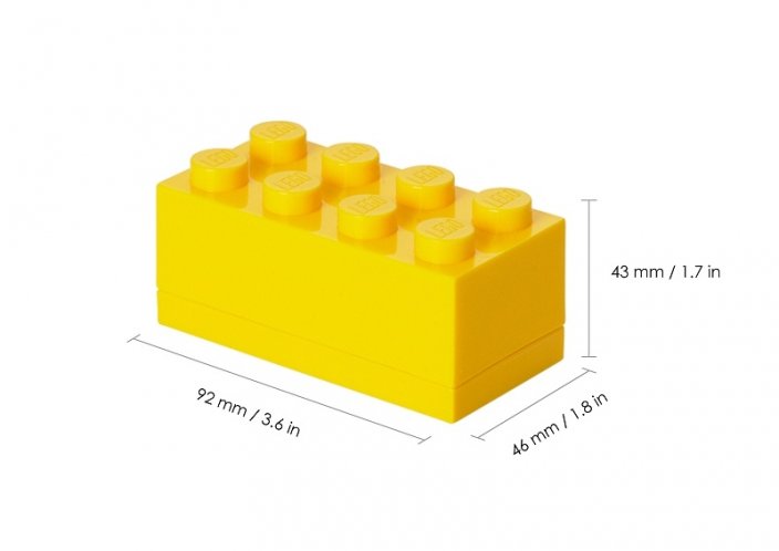 LEGO® Mini Box 46 x 92 x 43 - gelb